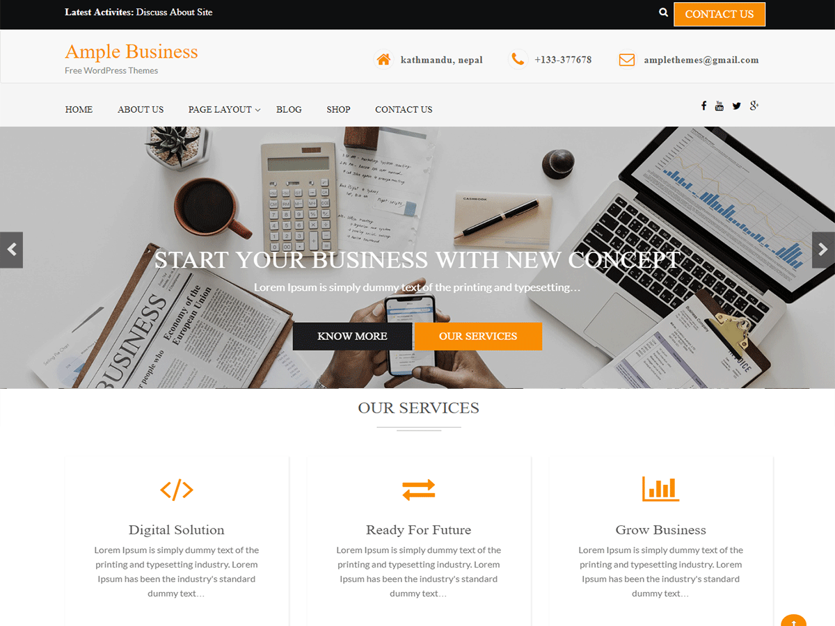 Ample Business WordPress Theme by access-keys