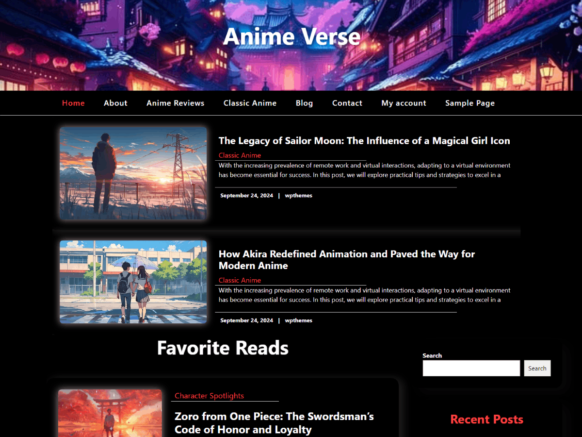 Anime Verse screenshot