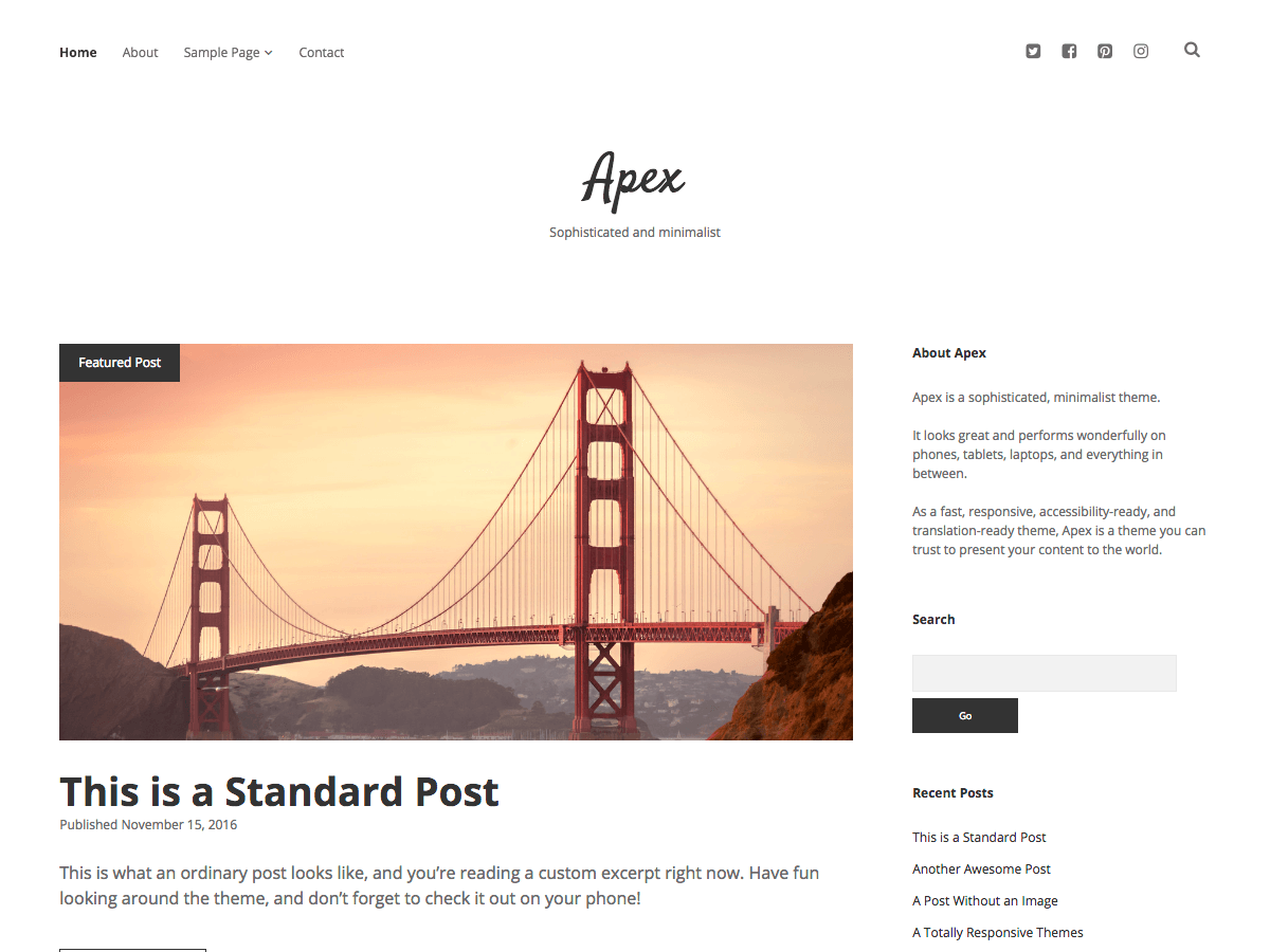 Apex WordPress Theme by access-keys