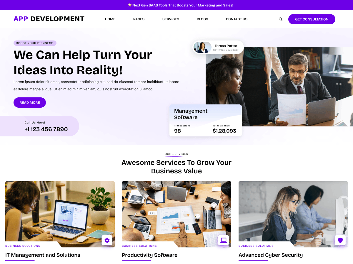App Development Company Screenshot