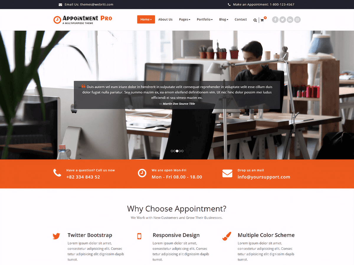 Appointment WordPress Theme by silkalns