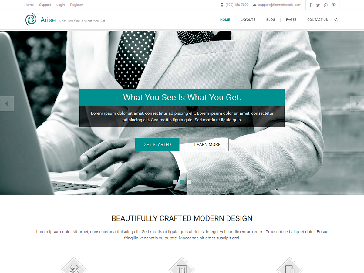 Arise WordPress Theme by themefreesia