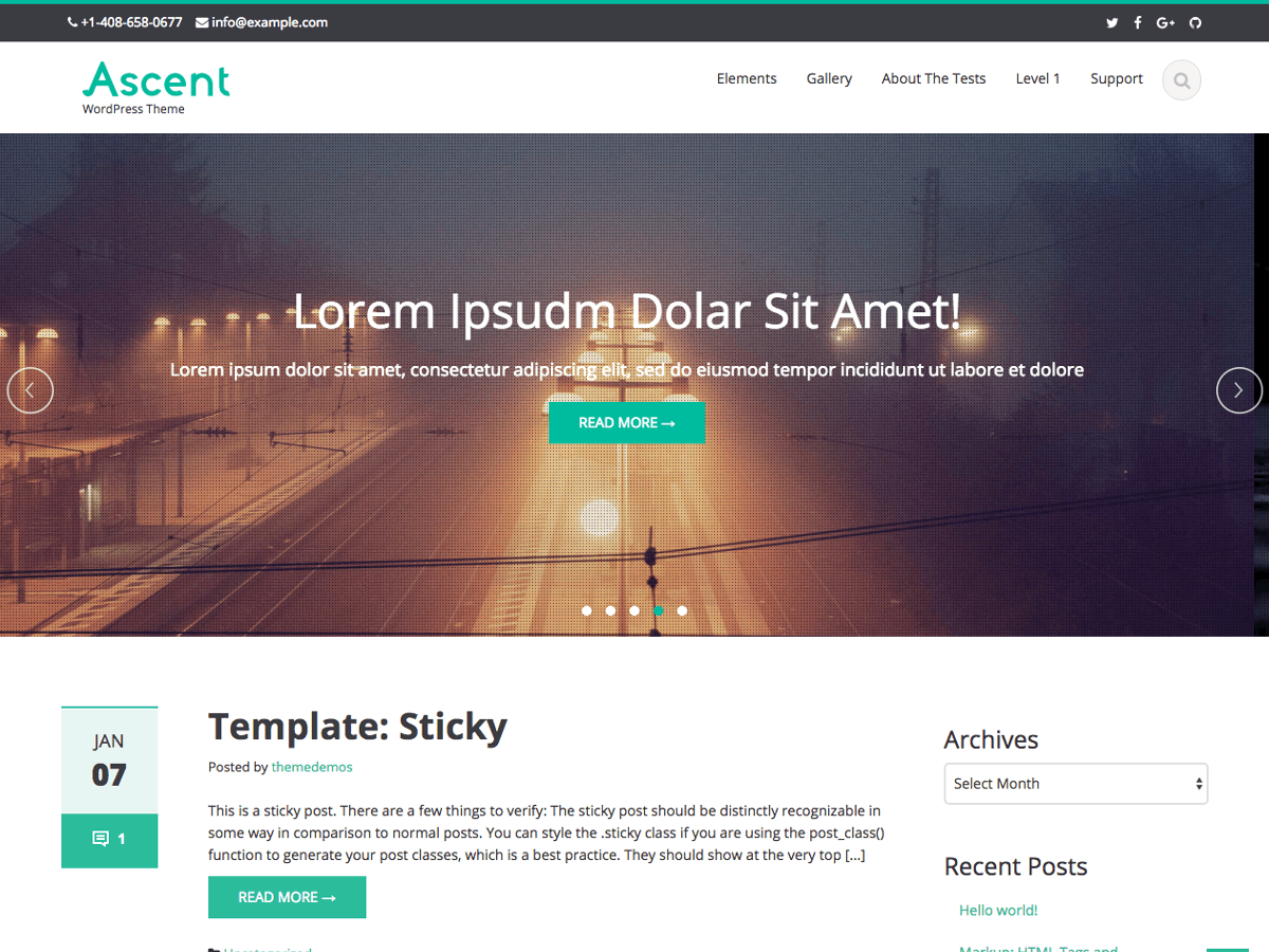 Ascent WordPress Theme by pitabas106