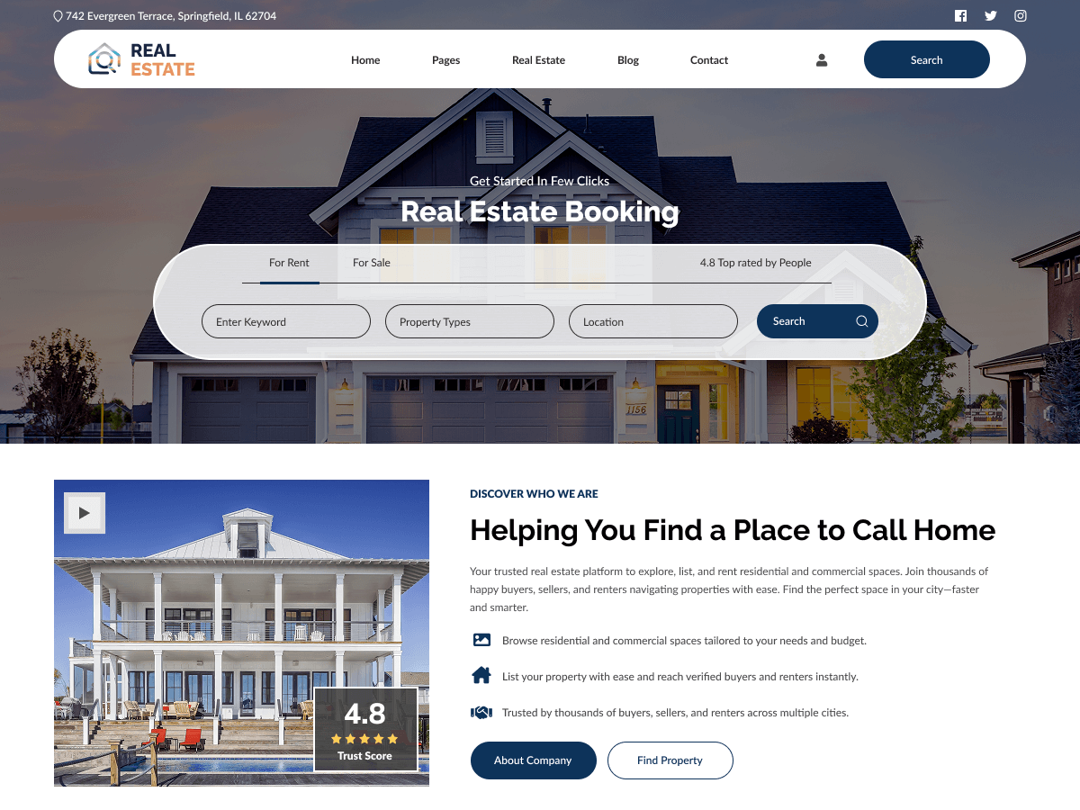 Aster Real Estate Screenshot