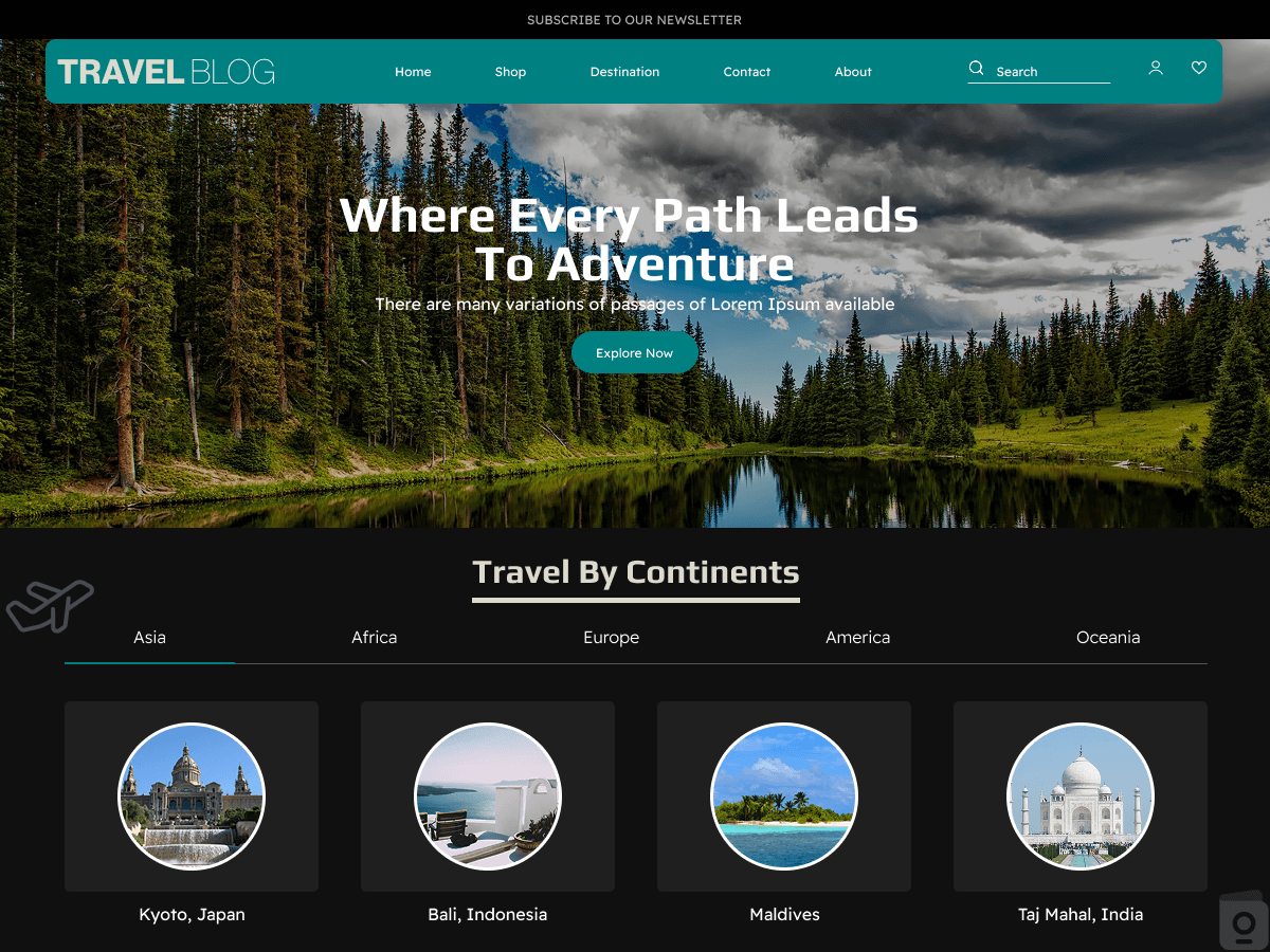 Aster Travel Blog screenshot