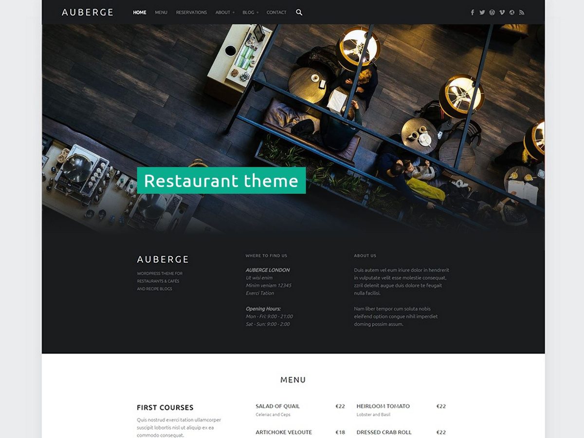 Auberge WordPress Theme by webmandesign