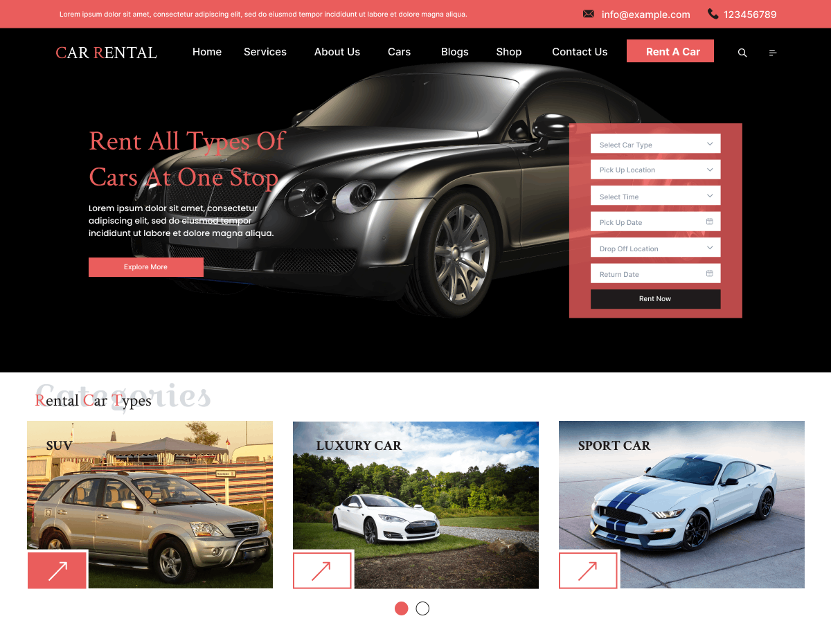 Automobile Rental screenshot