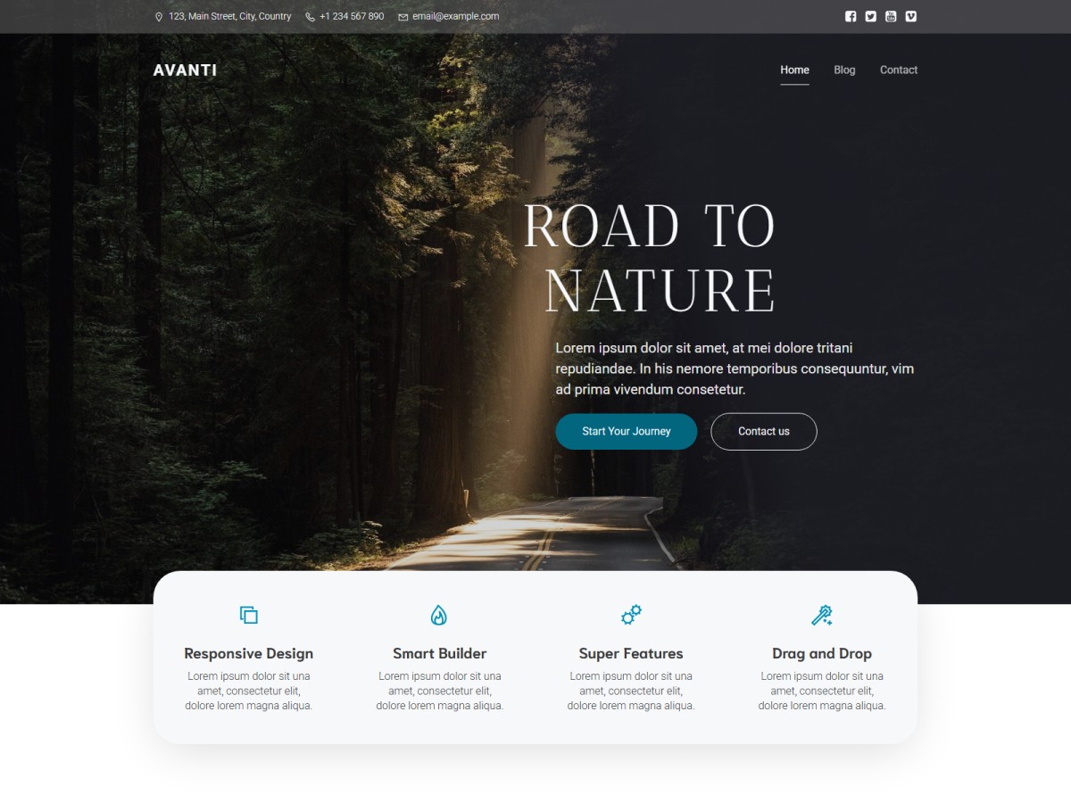 Avantis WordPress 主题预览图,适合科技SaaS