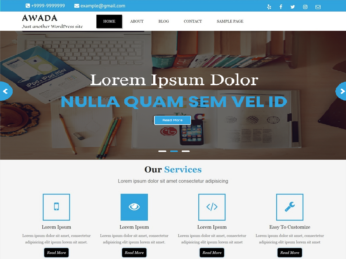 Awada WordPress Theme by webhuntinfotech
