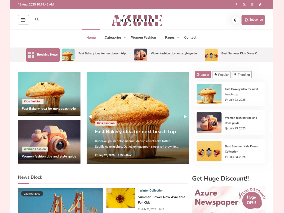 Azure Newspaper Screenshot