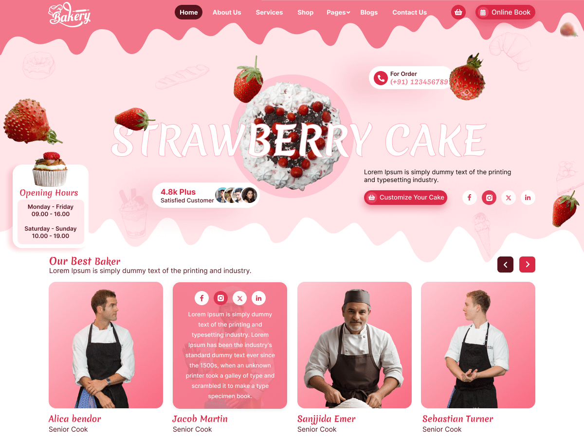 Bakery Elementor screenshot
