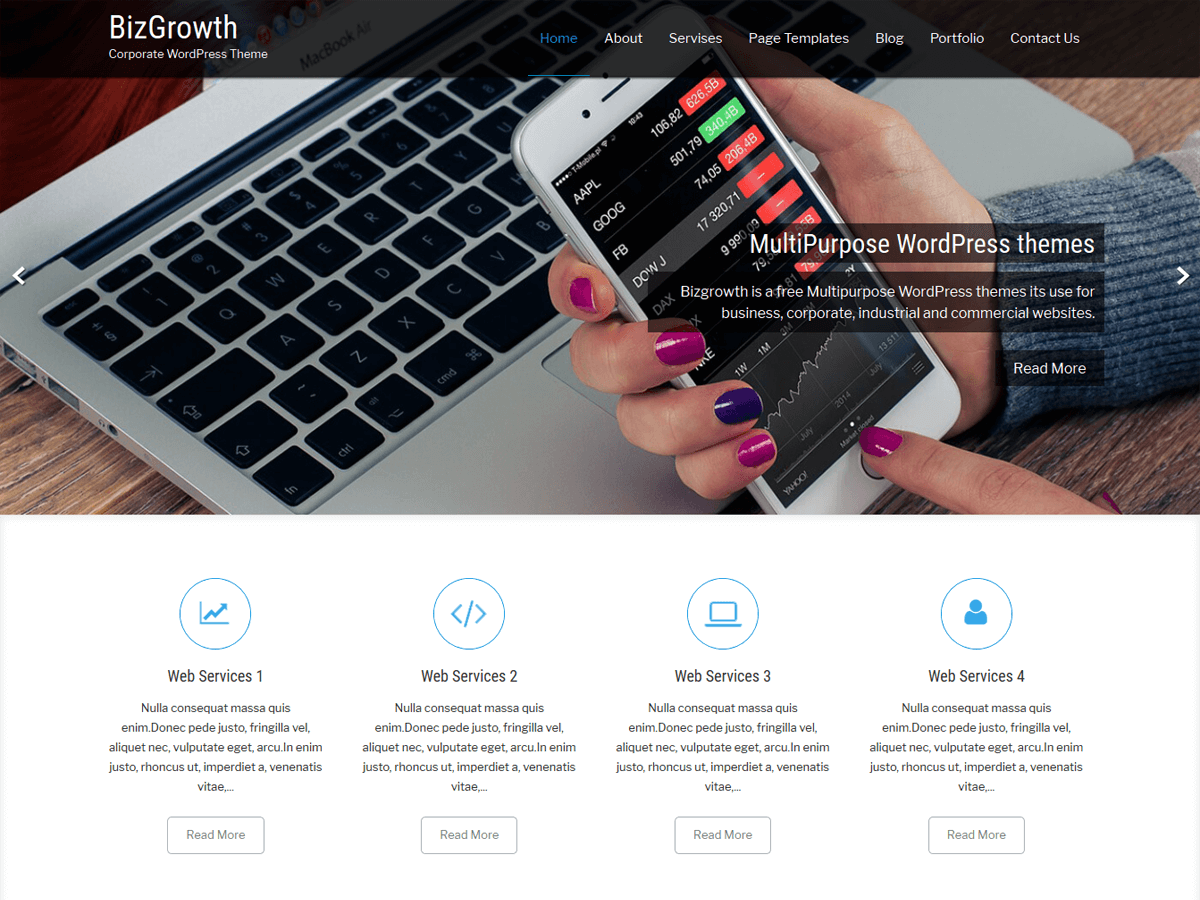 BizGrowth WordPress Theme by gracethemes