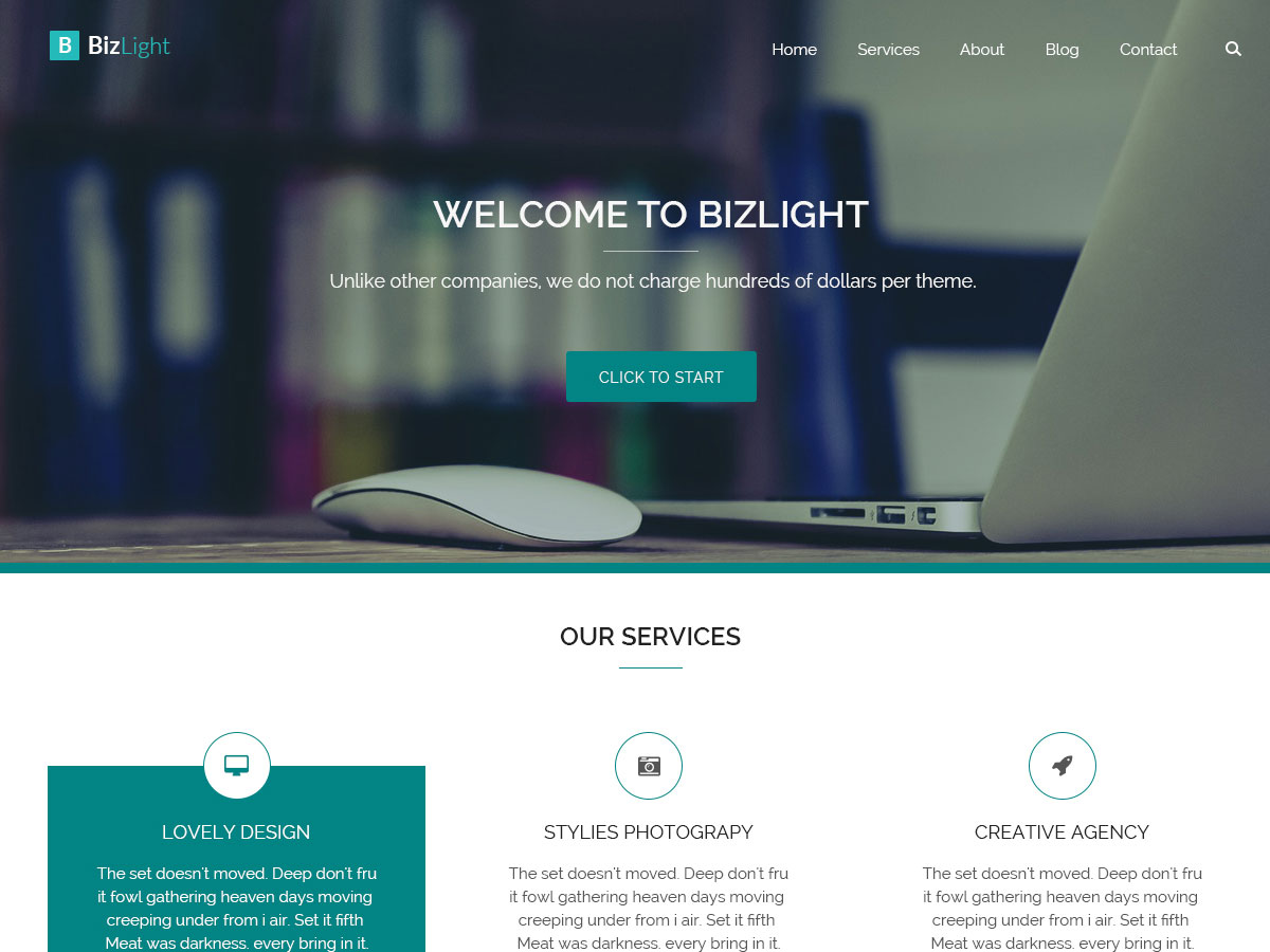 Bizlight Free WordPress Theme by evisiontheme