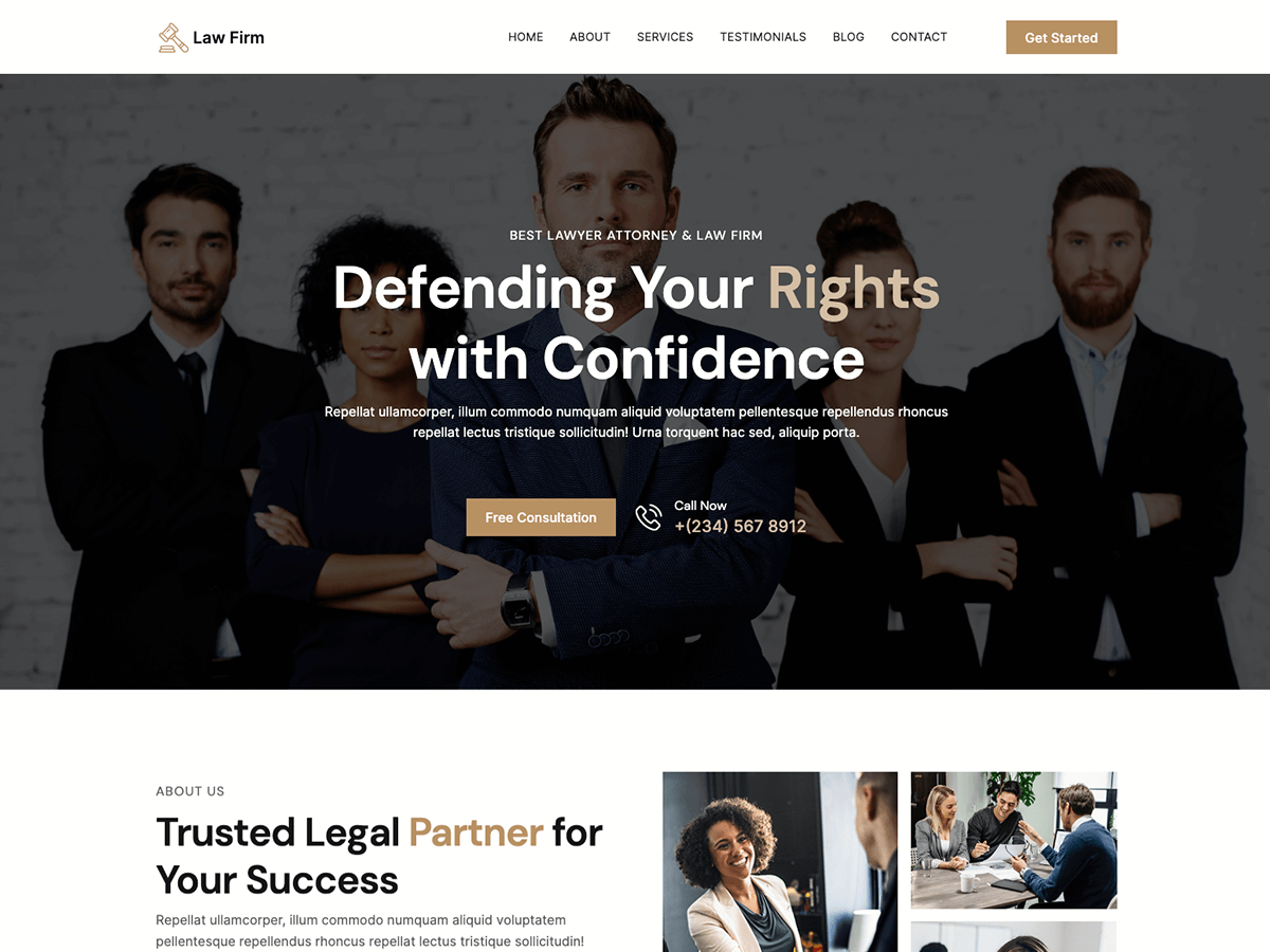 Blockskit Law Firm Screenshot