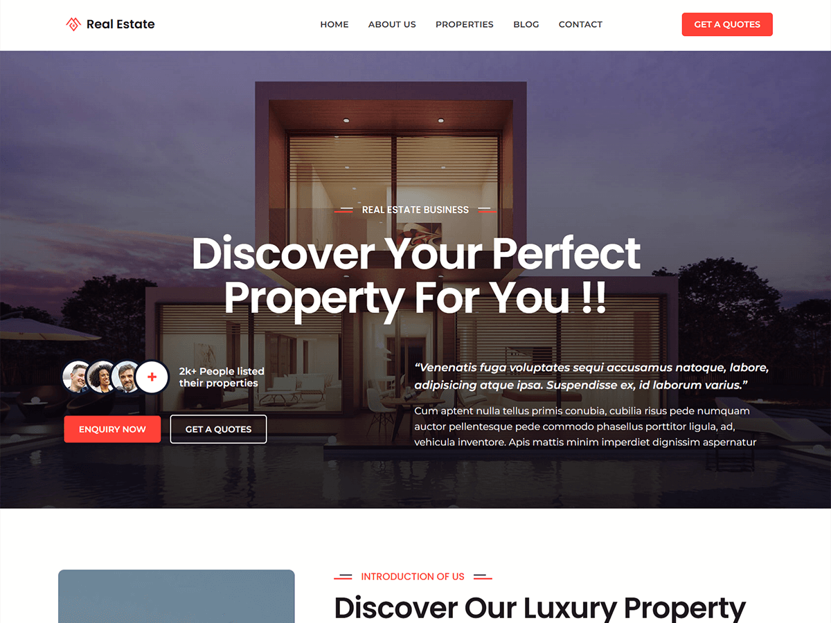 Blockskit Real Estate Screenshot