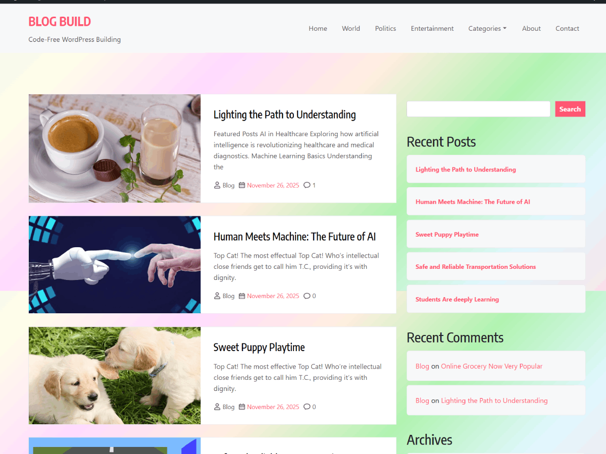 Blog Build Lite Screenshot