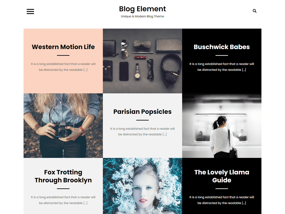 Blog Element Screenshot
