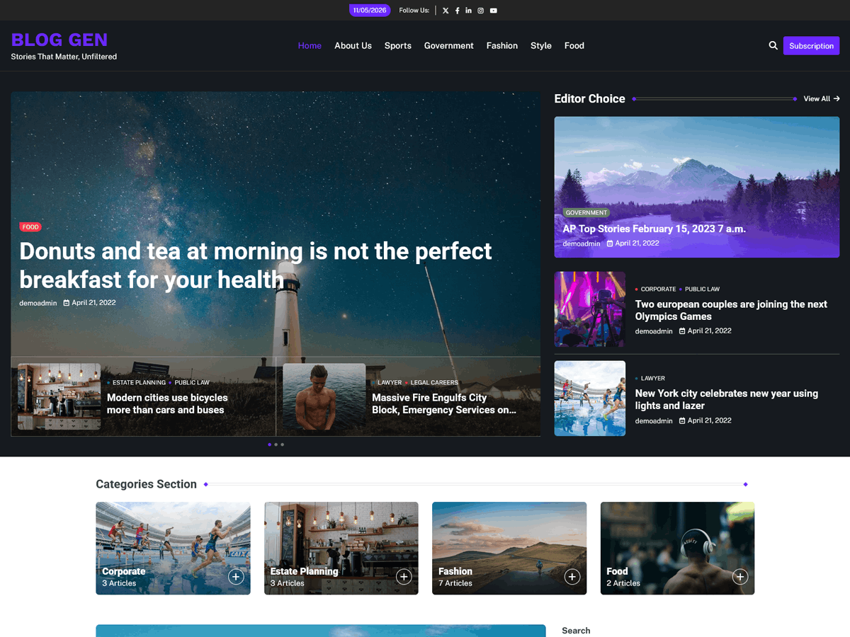 Blog Gen screenshot