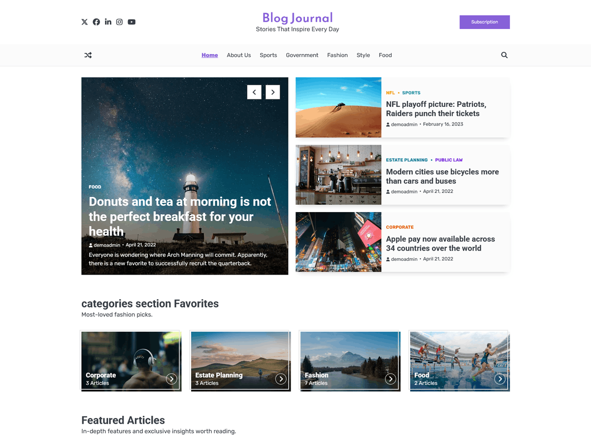 Blog Journal