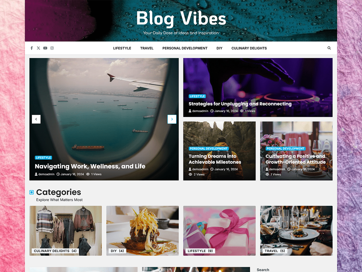 Blog Vibes Screenshot