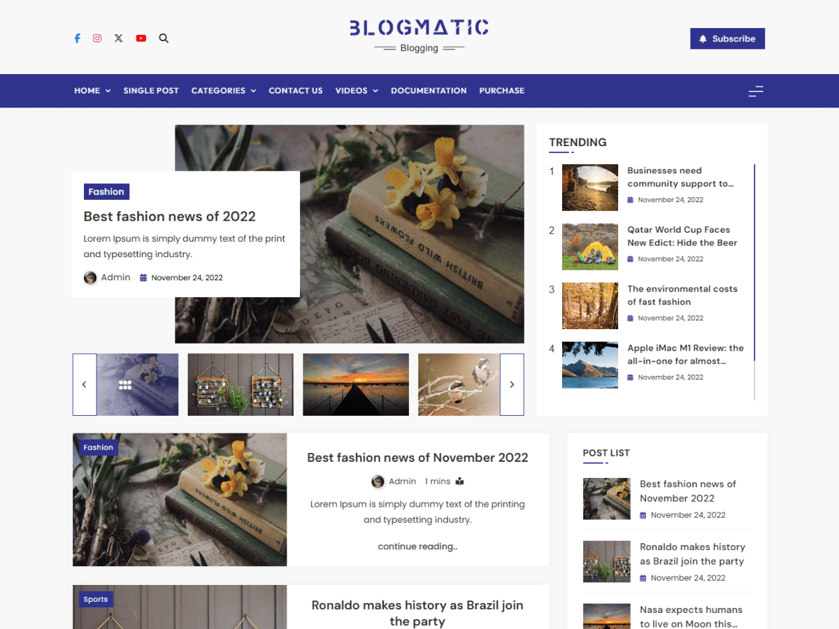 Blogmatic screenshot