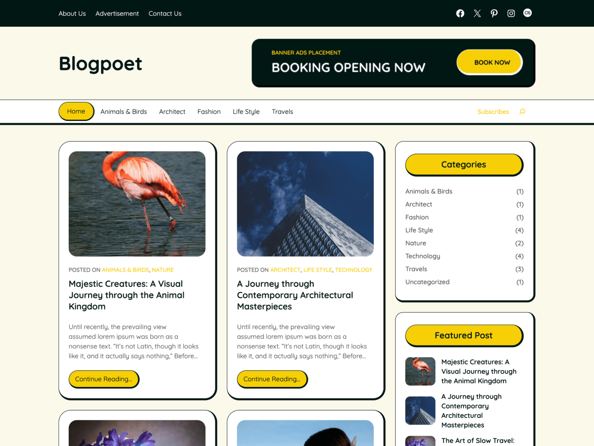 Blogpoet screenshot