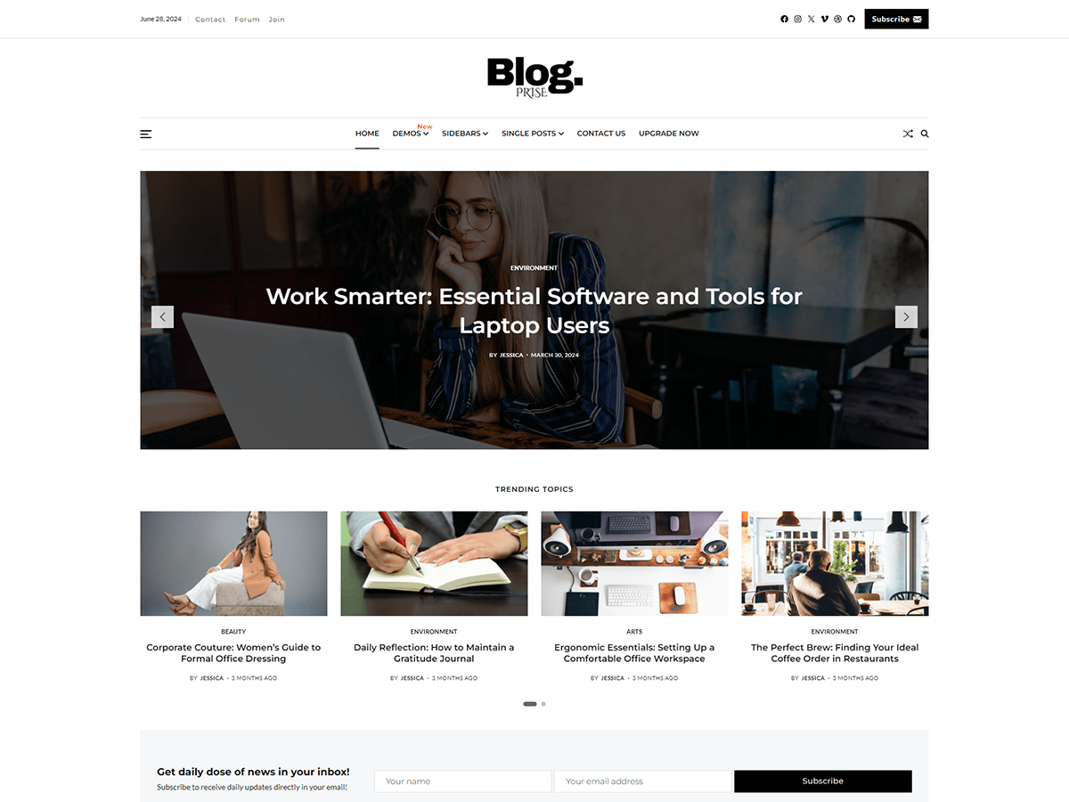 Blogprise Screenshot