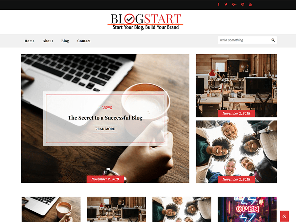 BlogStart Screenshot