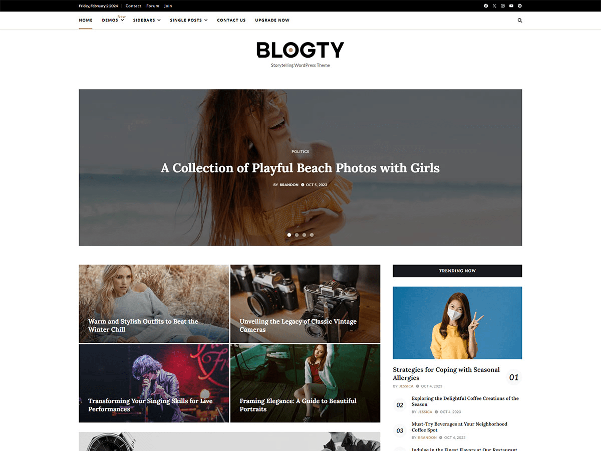Blogty screenshot