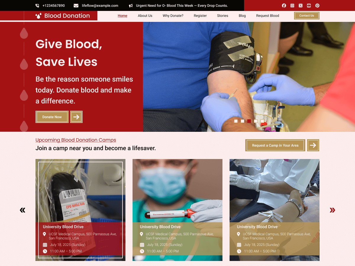 Blood Donation Campaign screenshot