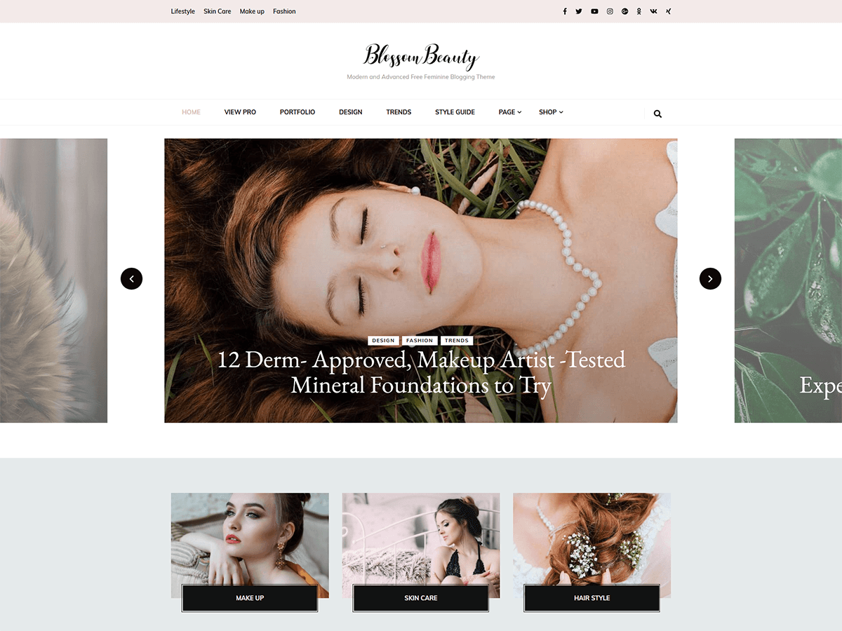 Blossom Beauty WordPress Theme by brainstormforce