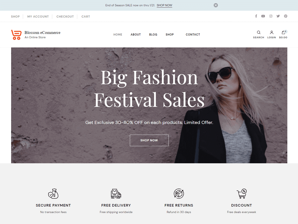 Blossom eCommerce Screenshot