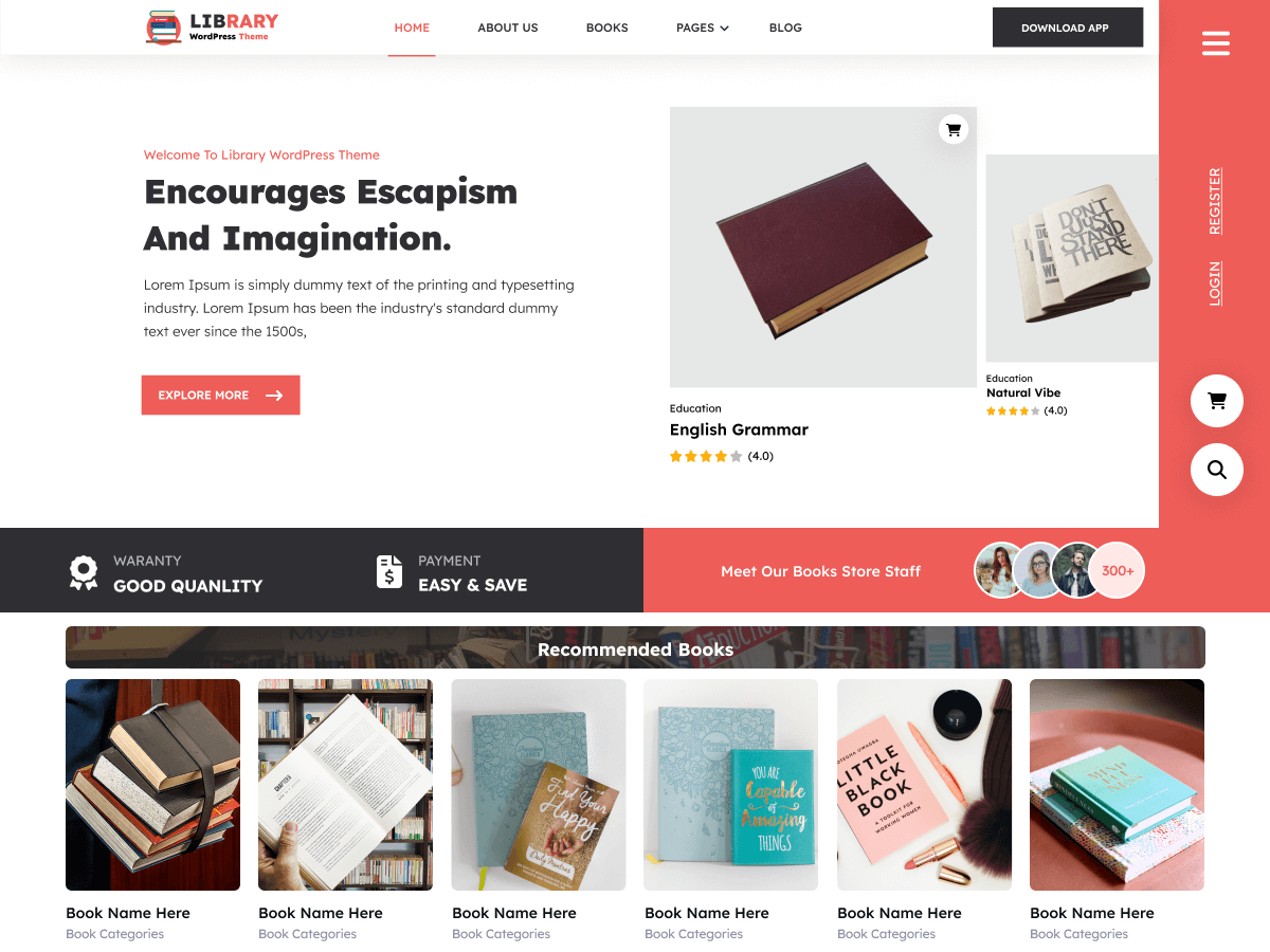 Books Library screenshot