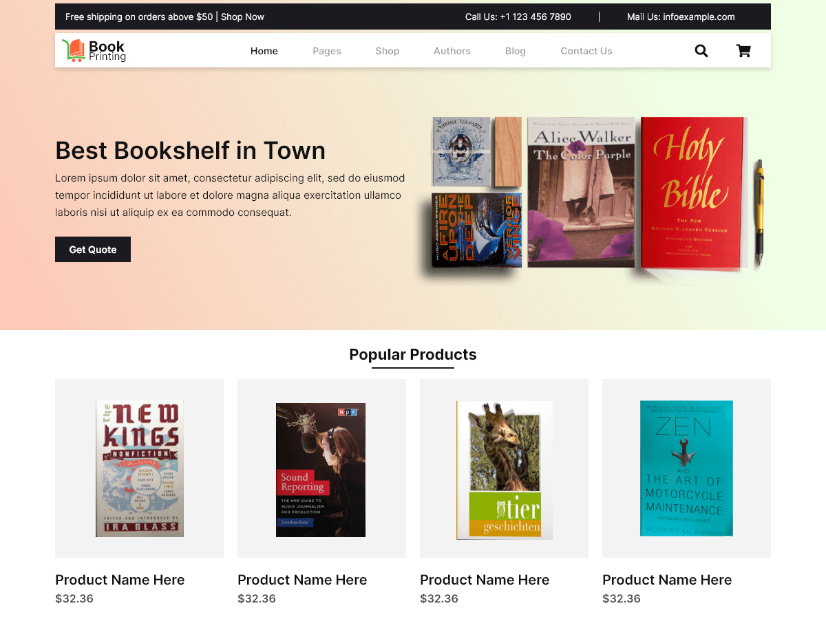 Books Printing screenshot