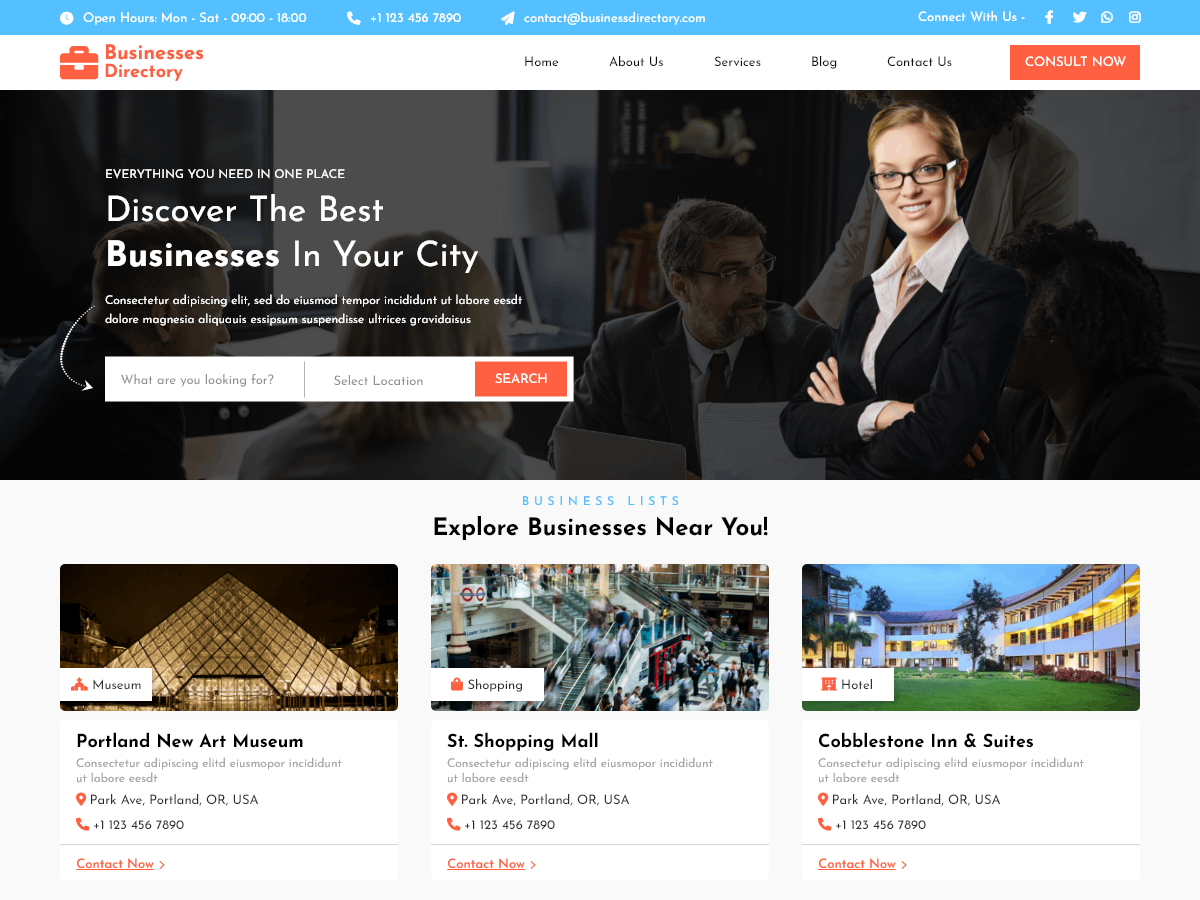 Business Directory Elementor screenshot