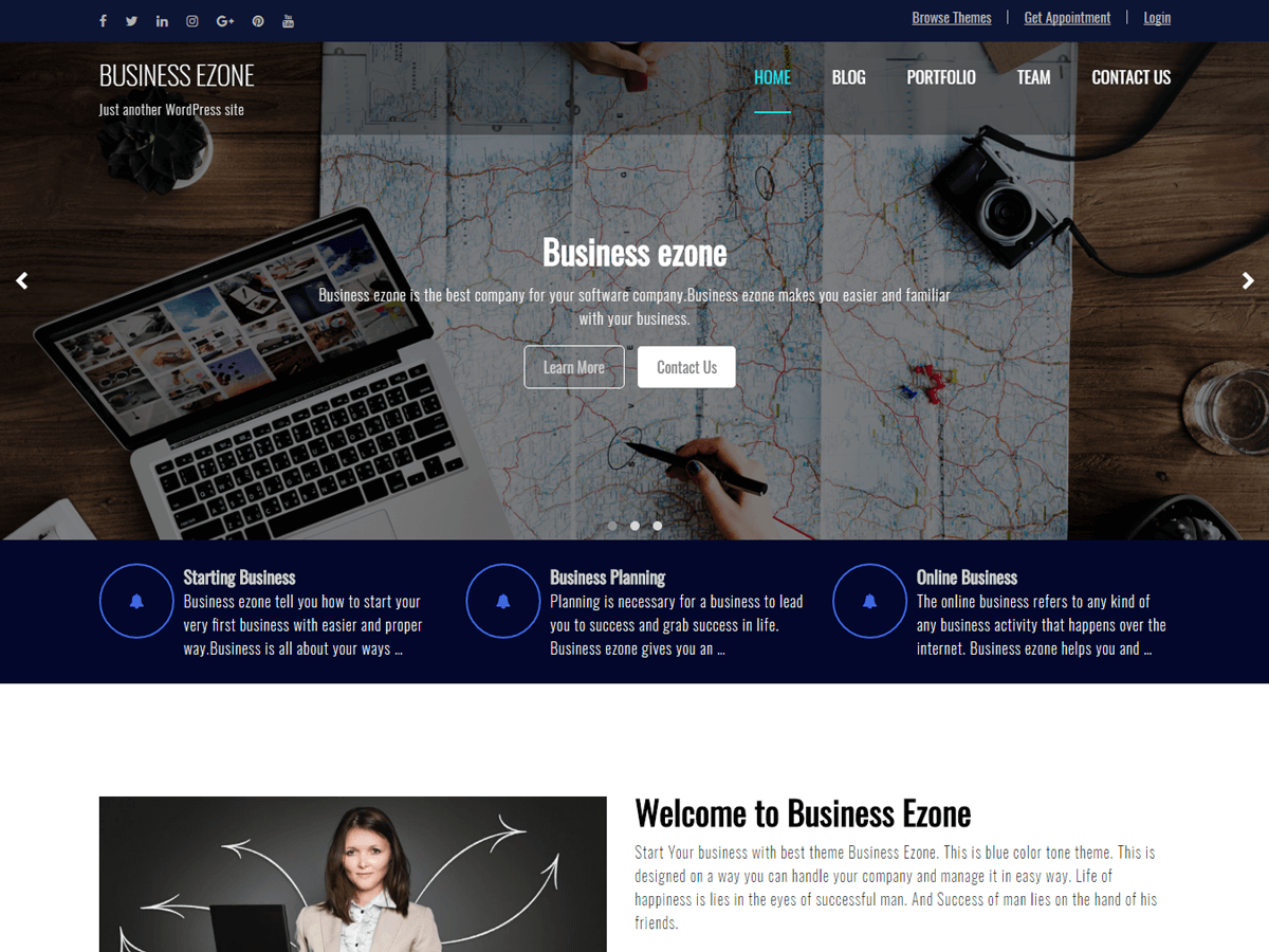 Business Ezone WordPress Theme by satoristudio
