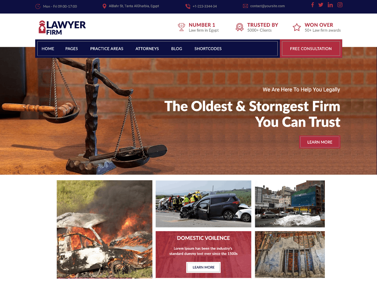 Business Lawyer Firm screenshot
