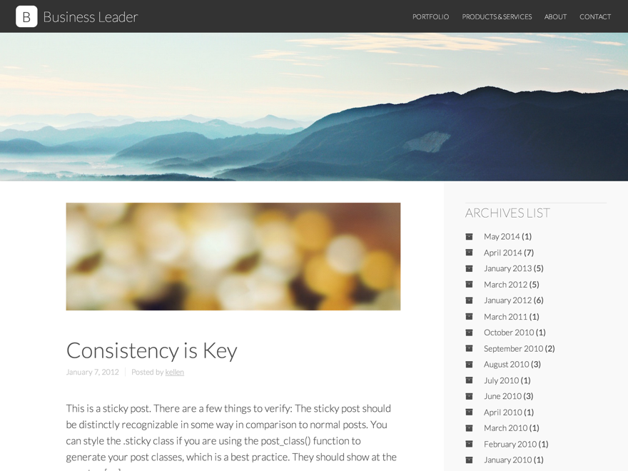 Business Leader WordPress Theme by kellenmace
