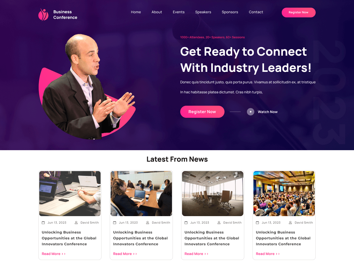 Business Meetup Conference screenshot
