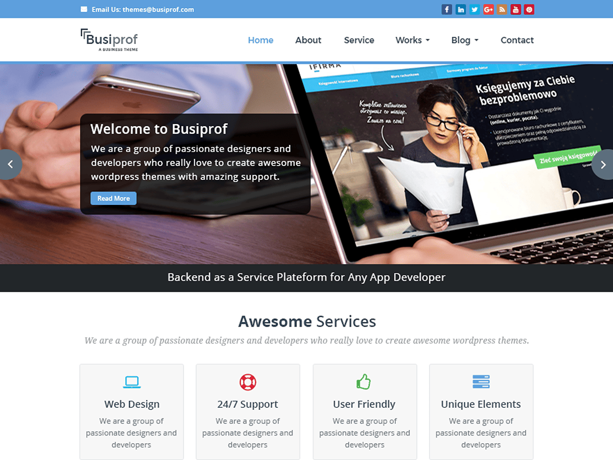 Busiprof screenshot