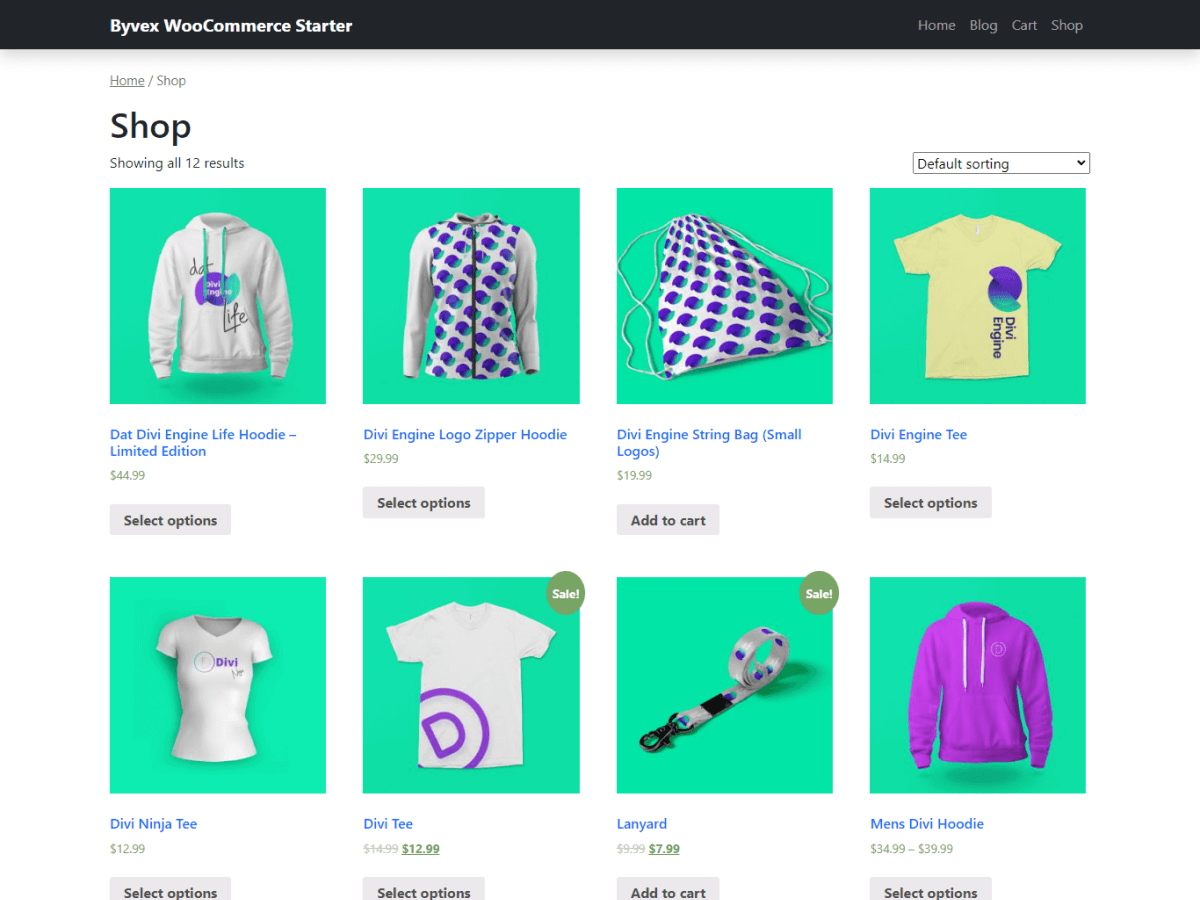 Byvex WooCommerce Starter Screenshot