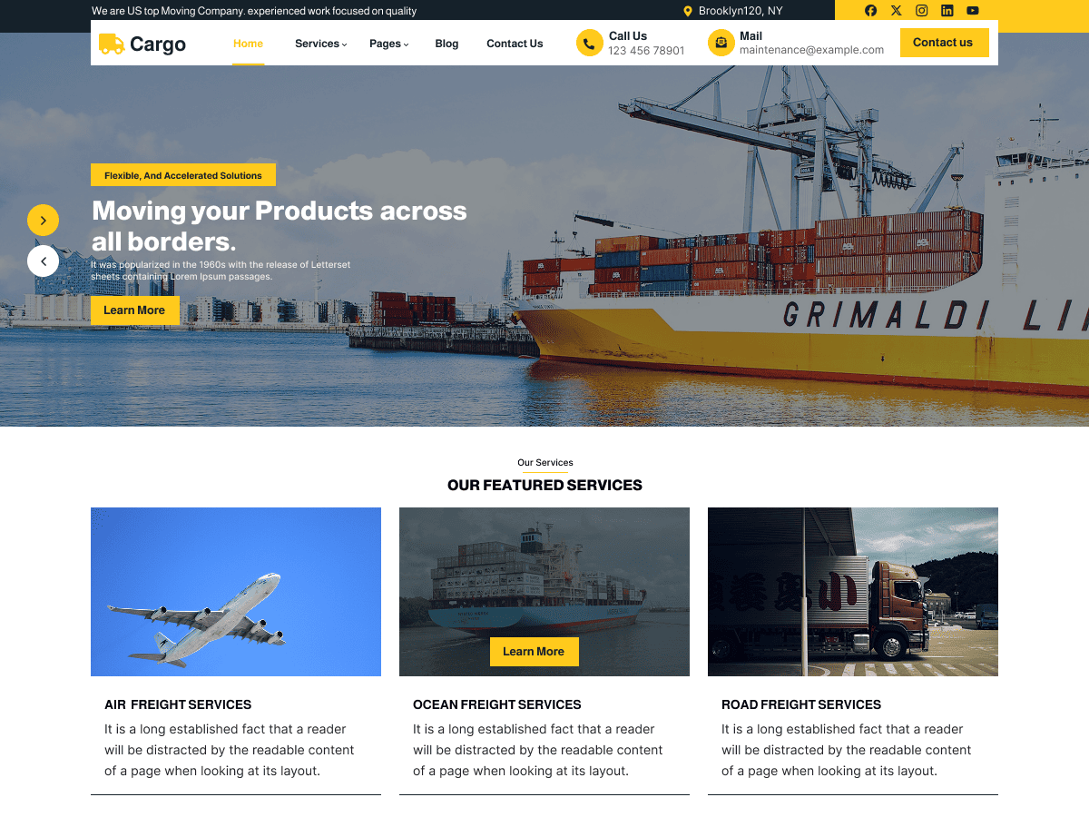 Cargo And Shipping Company screenshot