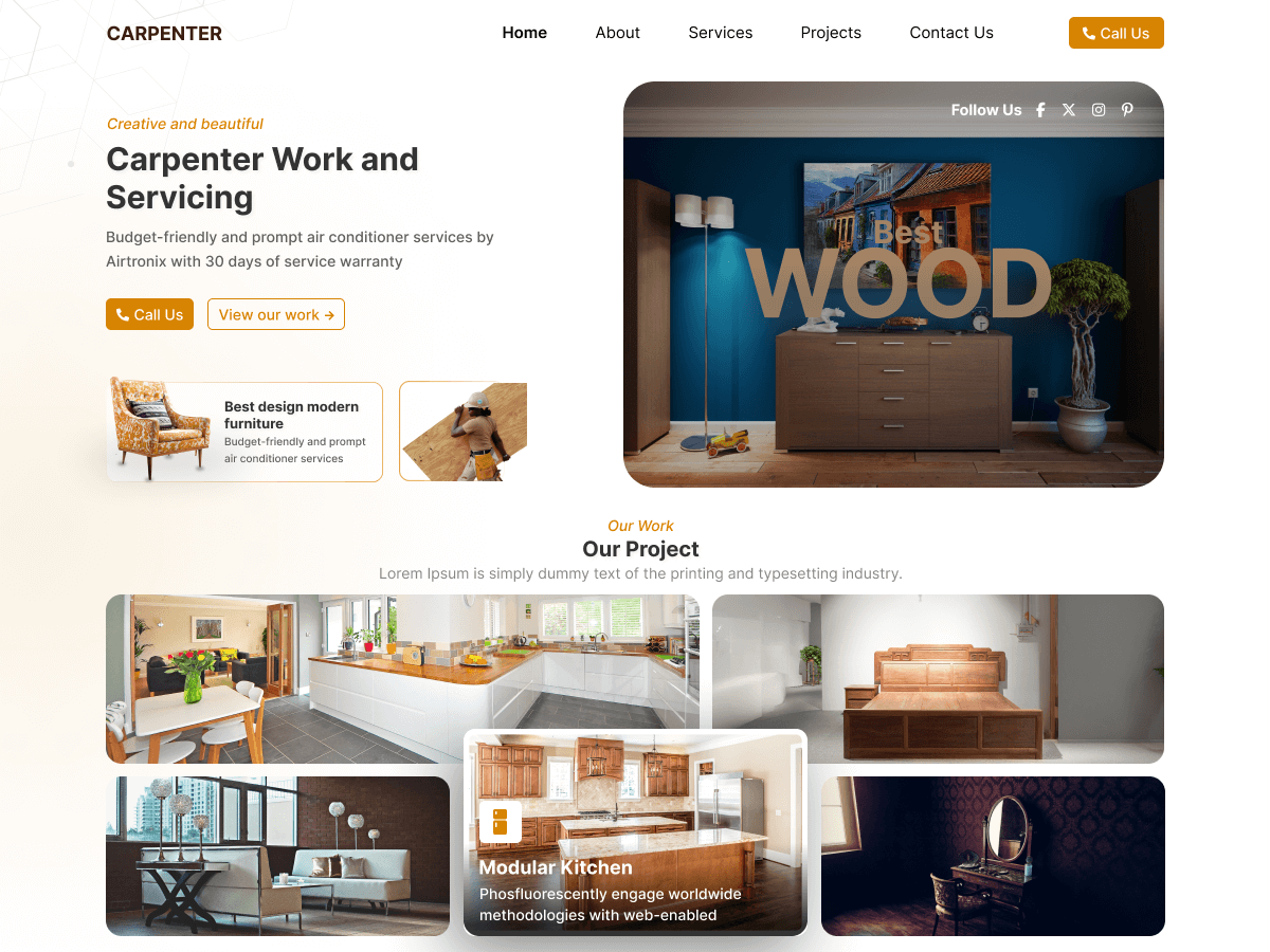 Carpentry Contractor screenshot