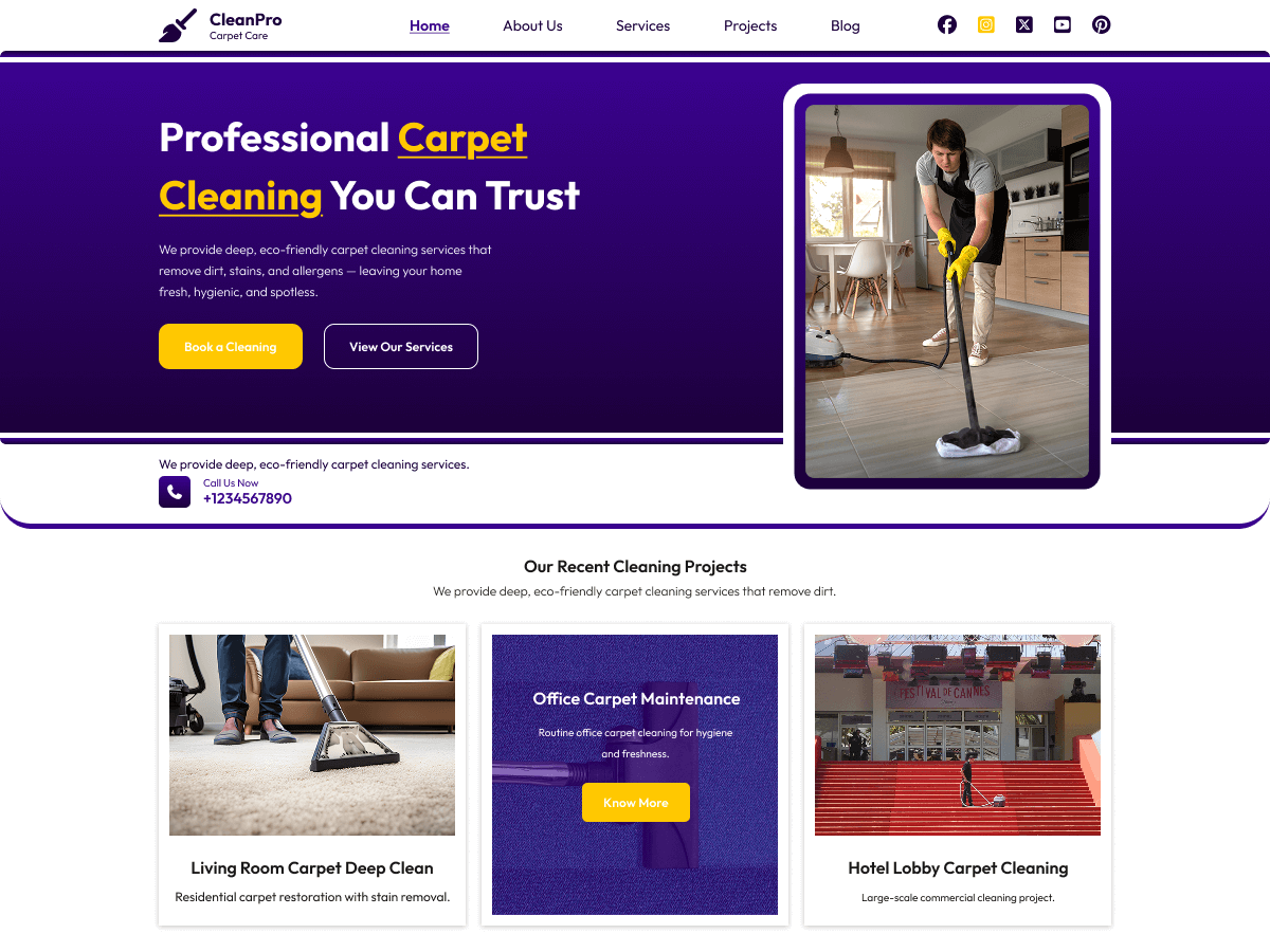 Carpet Washing Screenshot