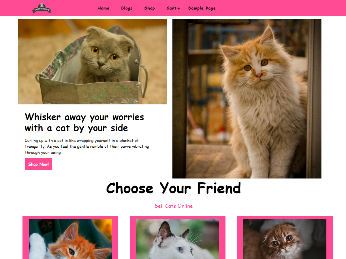 Cat Ecommerce screenshot
