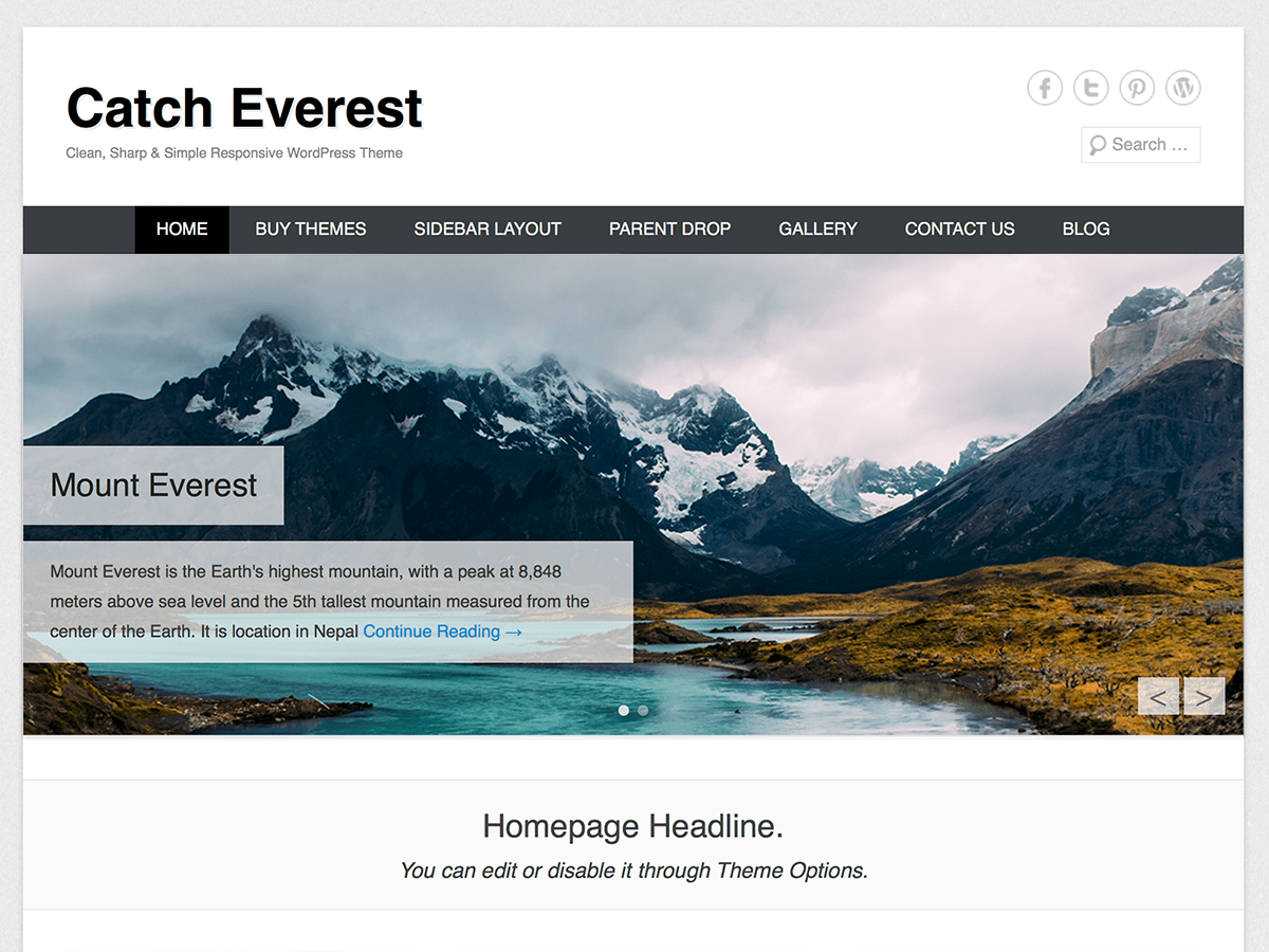 Catch Everest Free WordPress Theme by catchthemes