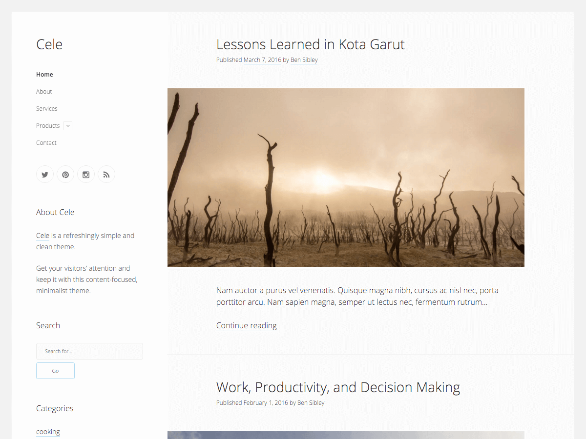 Cele WordPress Theme by creativethemeshq