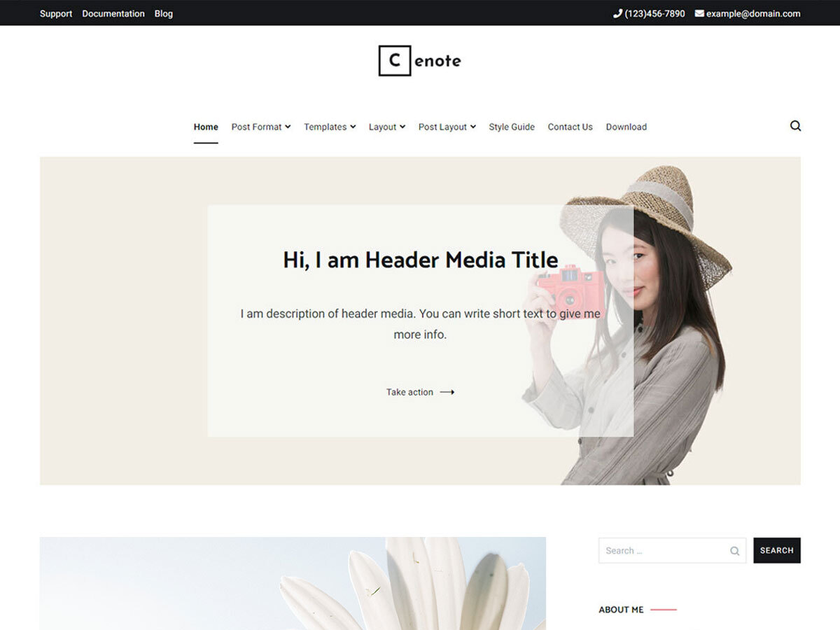 Cenote WordPress Theme by blossomthemes
