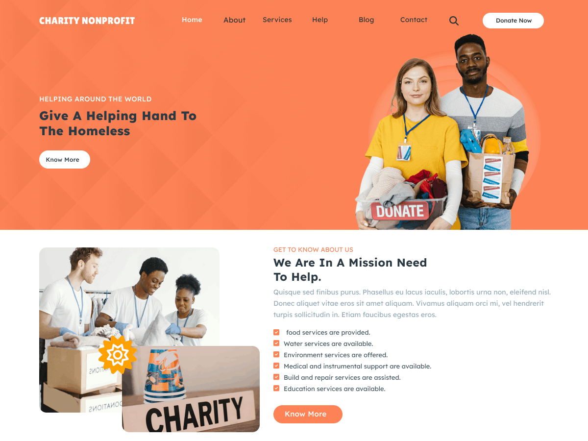 Charity Nonprofit screenshot