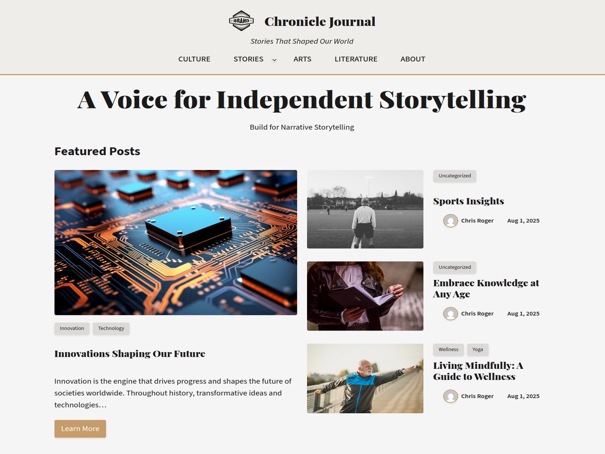 Chronicle Journal screenshot